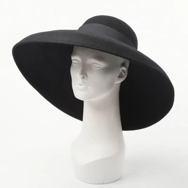 Vintage Oversized Wool-Felt Stage Hat