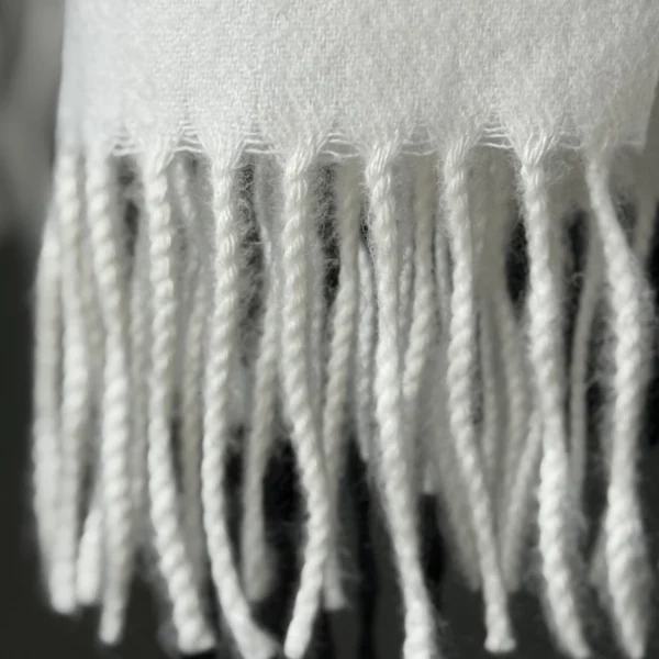 Thick Embroidered Wool-Blend Winter Shawl