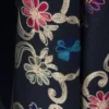 Thick Embroidered Wool-Blend Winter Shawl
