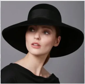 Vintage Oversized Wool-Felt Stage Hat
